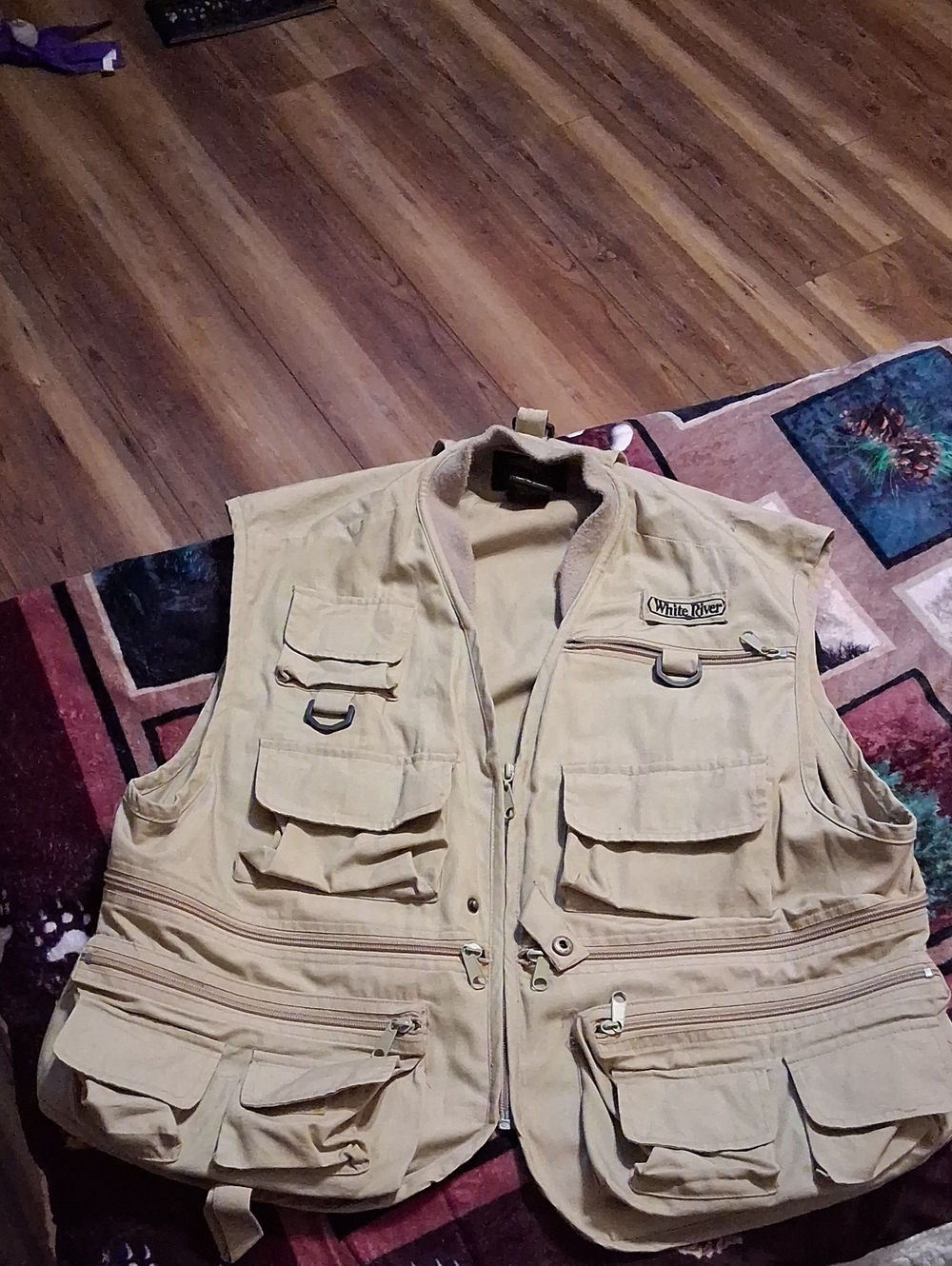 Men’s Khaki Multi-Pocket Outdoor Fishing Vest